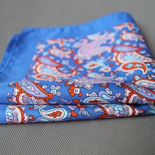 Mens Square Scarf Fashion Casual Suit Formal Mens Printed Pocket Square Handkerchief Scarf Silk Scarf y260403