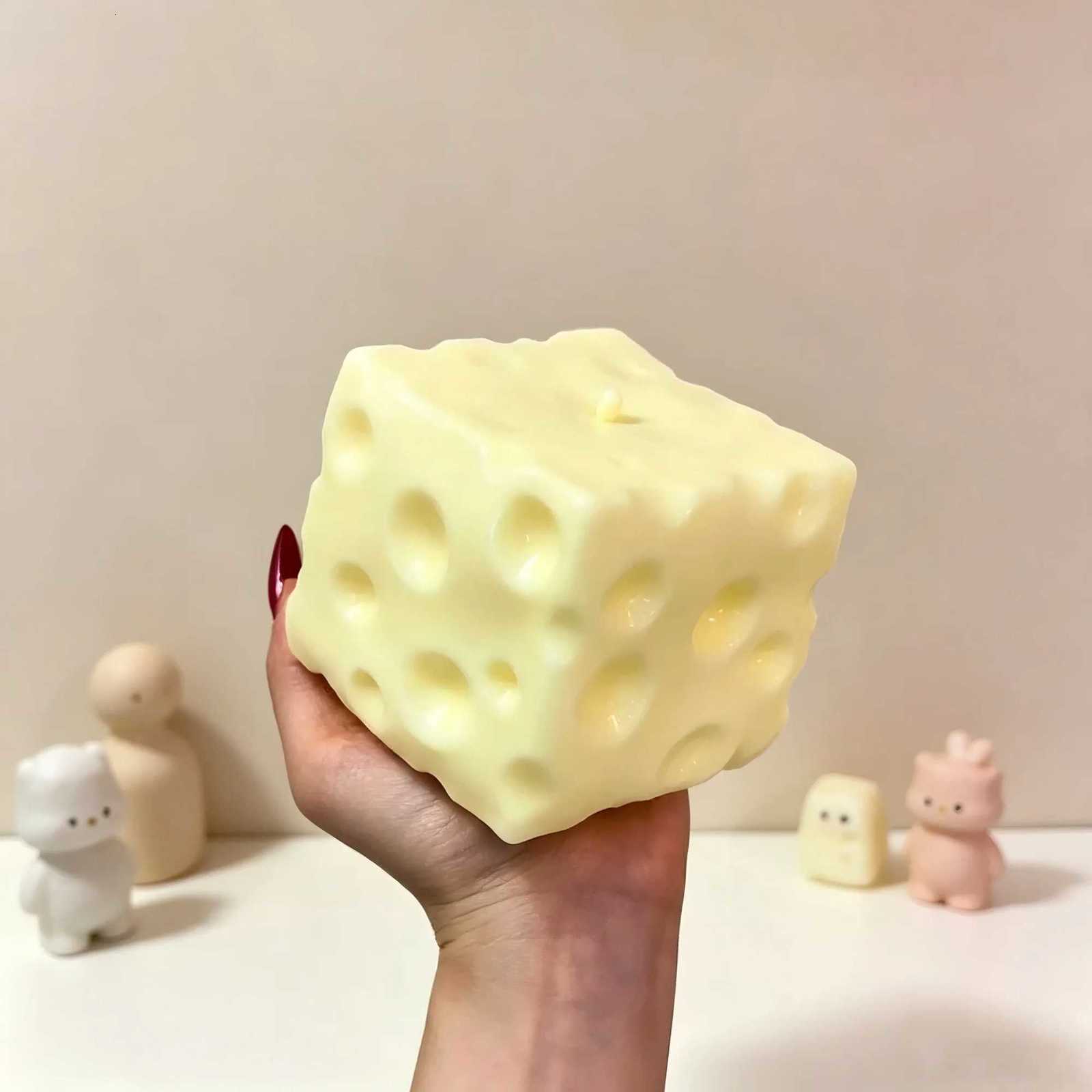 Large Cheese Cube Decompression Ball Moldable Non-Bounce Squishy Toy ASMR Sensory Calming Gift for Kids Adults M260521