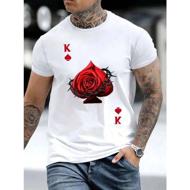 Simple Daily Clothing Summer Casual 3D Print Round Neck T-shirts 2026 New Men's Loose Short Sleeve T-shirt Tops Streetwear