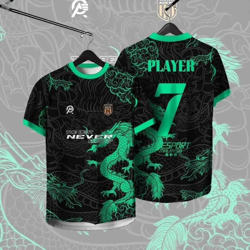 Retro hip-hop shirt, loose fit, lightweight, quick-drying fabric, unisex, short sleeves, modern urban style football shirt. Suitable for teenagers adu