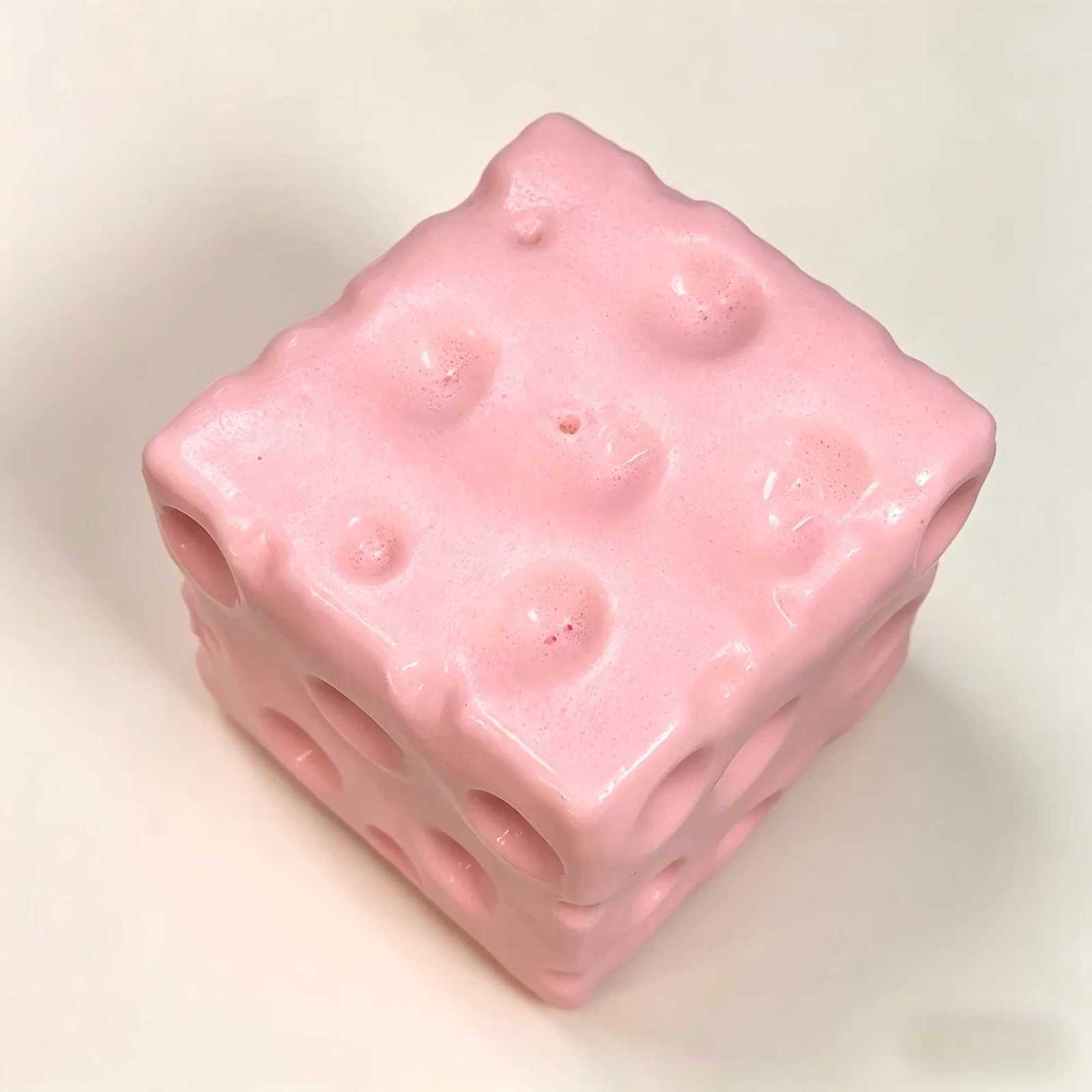 Large Cheese Cube Decompression Ball Moldable Non-Bounce Squishy Toy ASMR Sensory Calming Gift for Kids Adults M260521