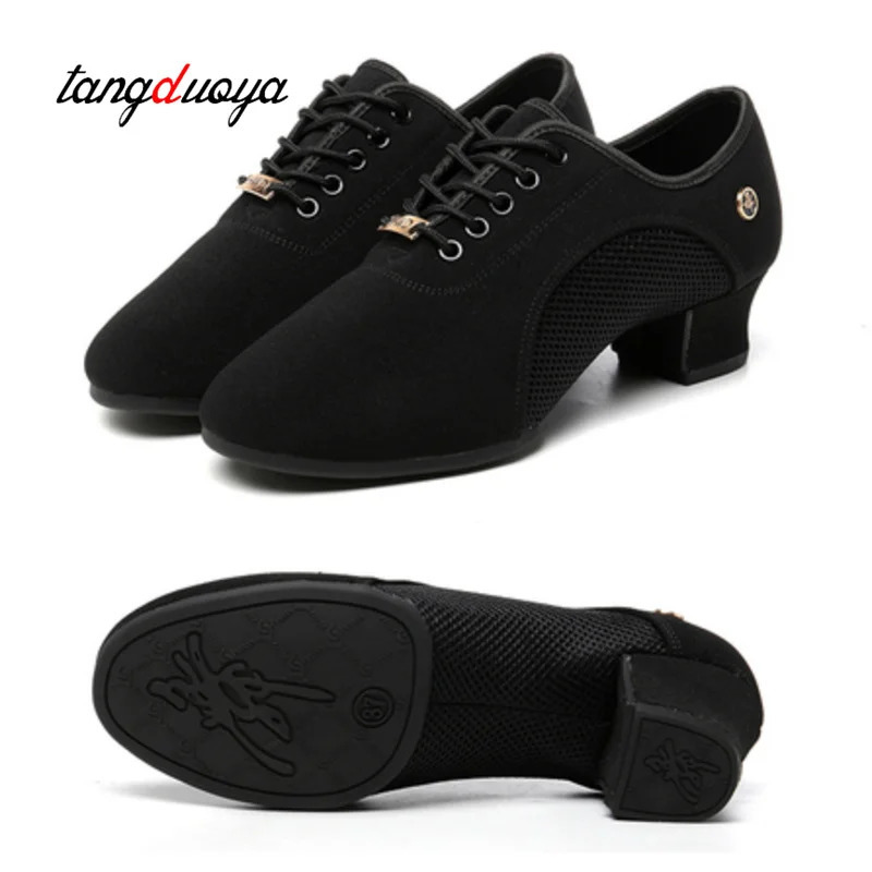 Latin Ballroom Dance Shoes for Women Lace-up Practice Closed Toe Modern Salsa Dance Teaching Performance Dancing Shoes Sneakers 260521
