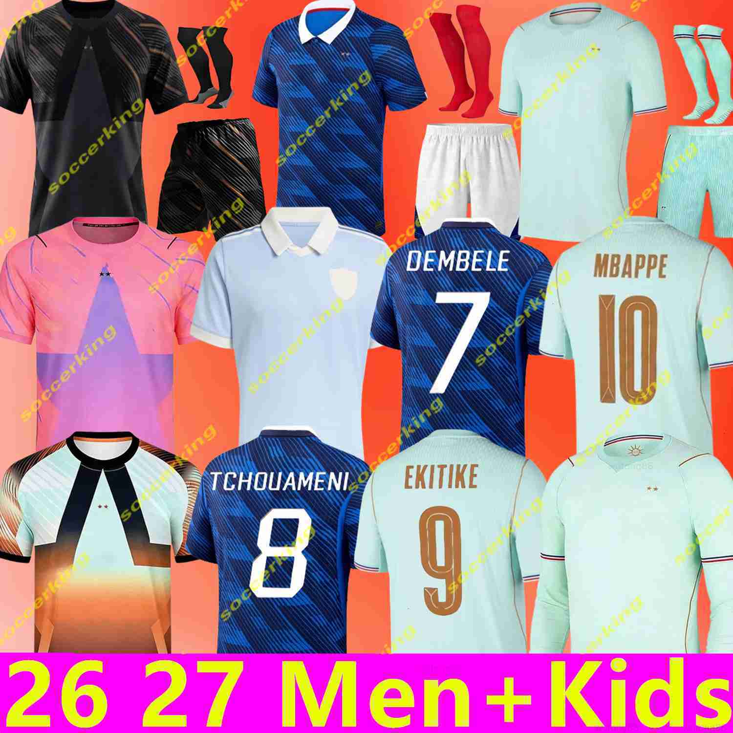 france jersey world cup 2026 French Soccer Jerseys MBAPPE GIROUD DEMBELE EKITIKE Olise GRIEZMANN Kids Women retro Football tops Shirt maillot de foot 