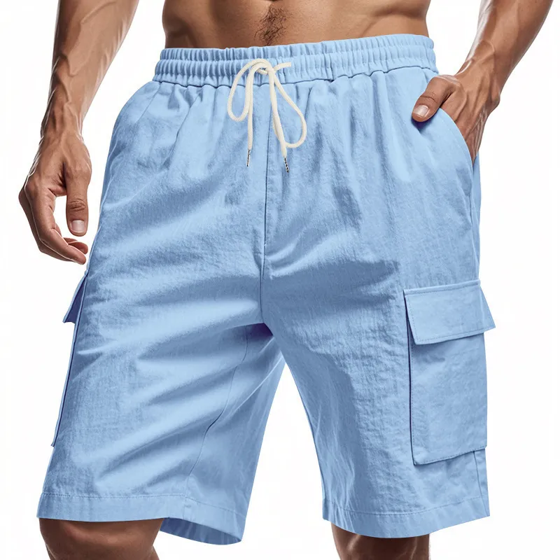 Men's Shorts Men Running Bodybuilding Man Summer Gyms Workout Male Breathable Quick Dry Sportswear Jogger Multi-pocket Size S-2XL