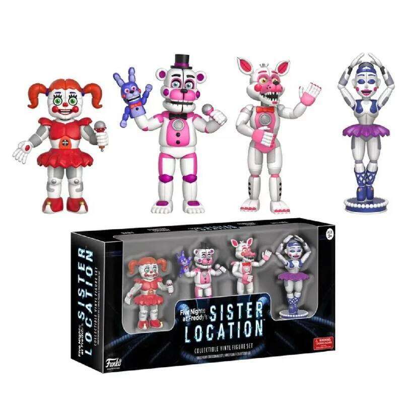 FNAF 4pcs/set Freddy Bonnie Chica Foxy Nightmare Balloon Boy Action Figure Collection Model Vinyl Figurine Doll Toys 26Y0520
