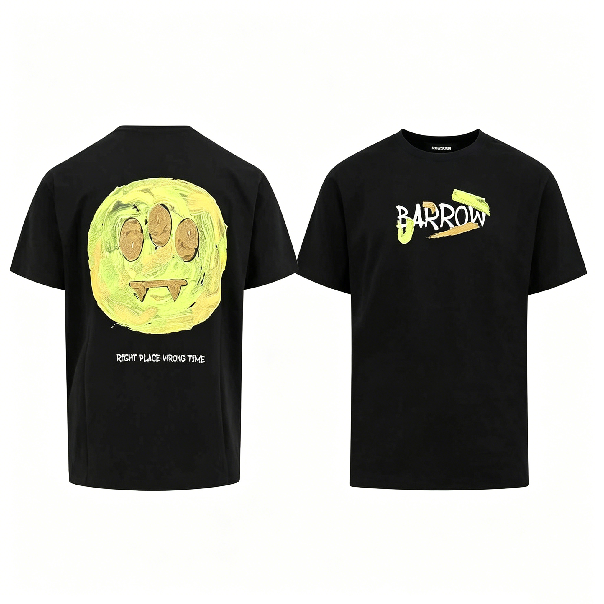 Men's T Shirts Summer Barrow Men Women Short-sleeved T-shirt Casual Fashion Pure Round Neck Print Trend Brand Burst Fitness