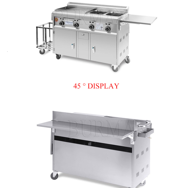 Hot New Standard Fast Food Truck Square Top Mobile Multifunction Dining Car Snack Cart