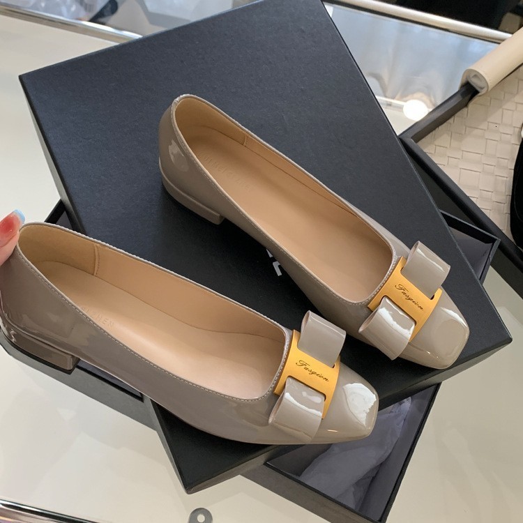 Square to e Womens Shoes Spring/Summer Flat 23 Autumn Black Shoes Four Seasons Boat Shoes Plus Size Womens Shoes 240611 - view 4