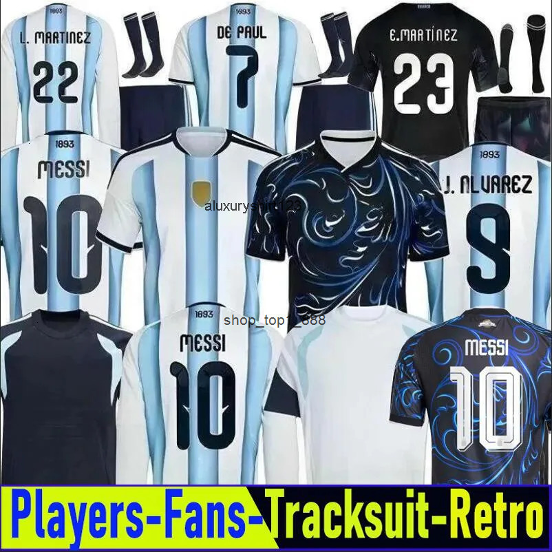 2026 World Cup ArgentinaS soccer Jerseys MESSIS GARNACHO DE PAUL National Team MARTINEZ KUN AGUERO Maradona Football Shirts 26 27 Miami Martinez FC Wo