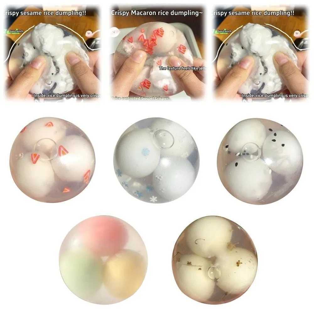 Simulation Crispy Tangyuan Balls Pinch Le Relaxing Sensory Anti-Stress Three-ring Glutinous Rice Balls TPR M260521