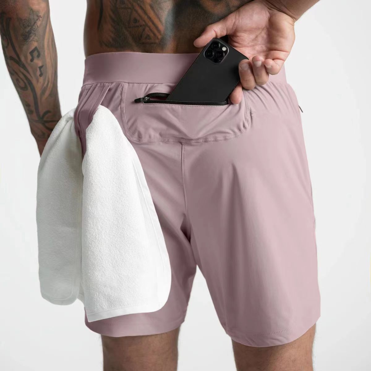Men's Shorts Men Running Bodybuilding Man Summer Gyms Workout Male Breathable Quick Dry Sportswear Jogger Multi-pocket Size S-2XL