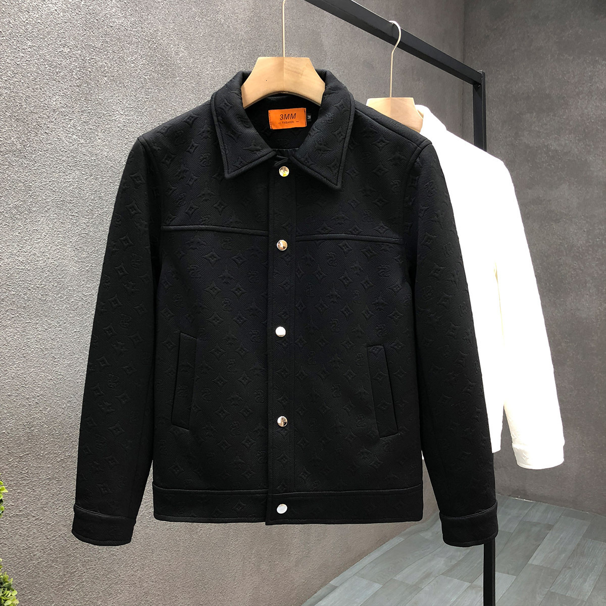 Jacket Men Mens Coat Mens Jackets Designer Men's Embossed Monogram Jacket 2026 New Slim Fit Spring Autumn Casual Coat