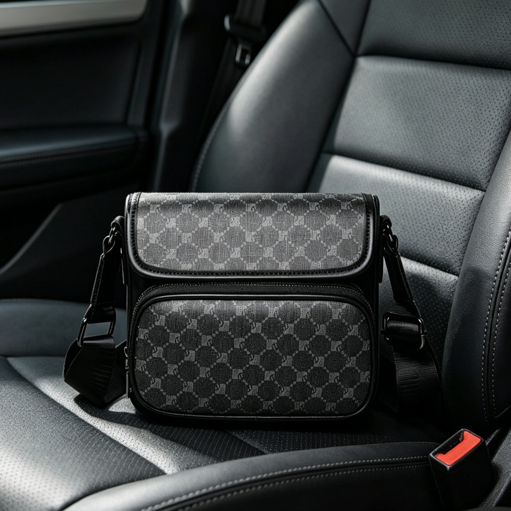 New Crossbody Bag Men'S Fashion Single Shoulder Plaid Flip Small Square Messenger Bag Single Shoulder Satchel Bag 2026