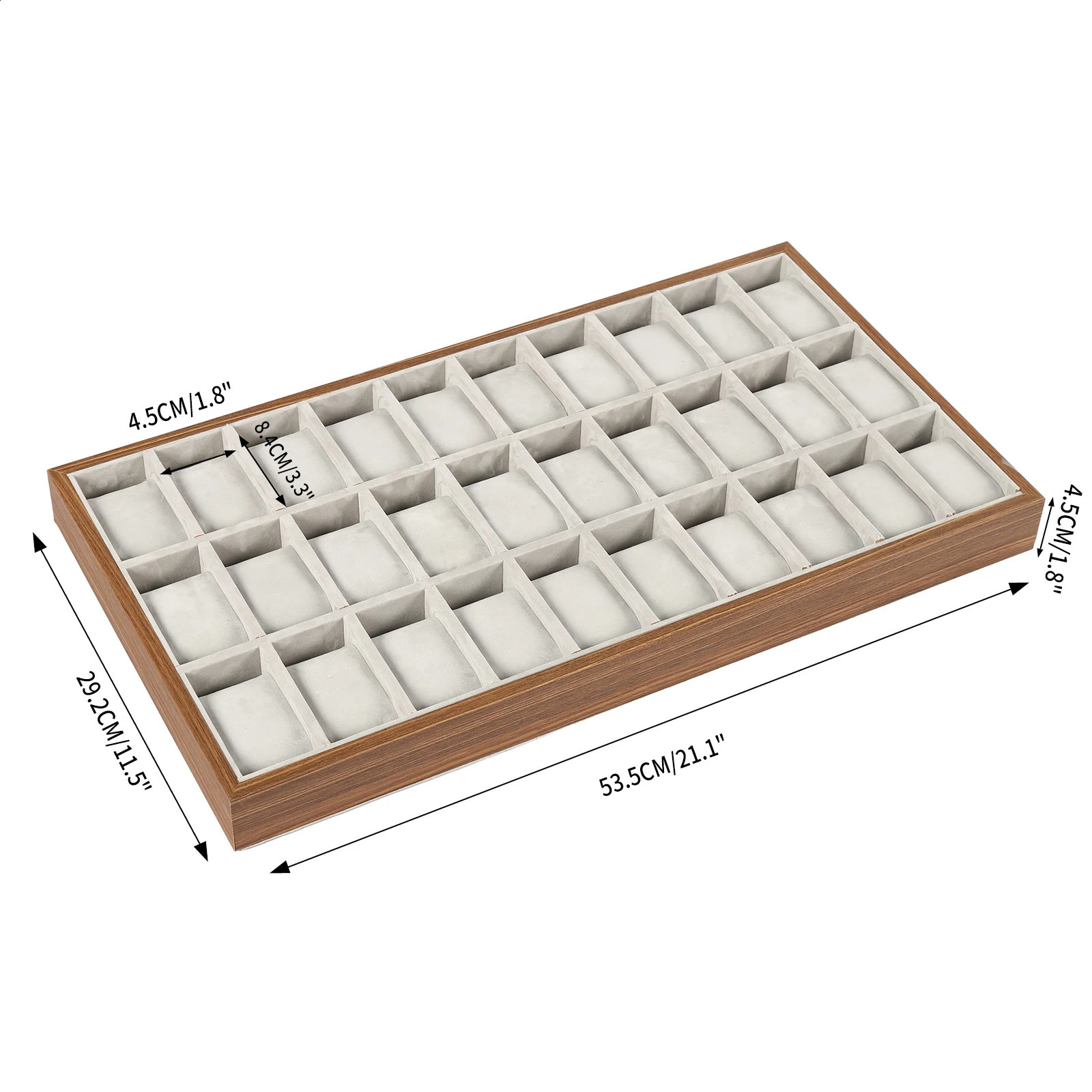 30-Slot Watch Display Case Wooden Watch Organizer Jewelry Storage Box for Bracelets Earrings Brooches and Other Accessories 260520 - view 7