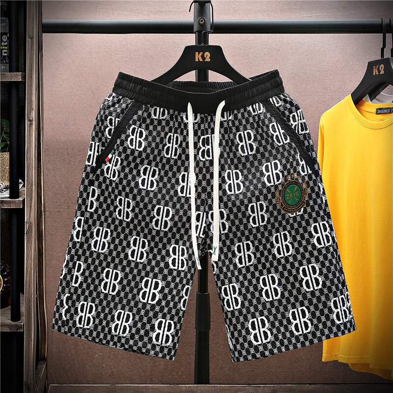 Designer Luxury Brand Essential Loose Plus Size Straight Leg Shorts Men's Fashion Street Trend Summer Ice Silk Casual Sports Basketball Cool Five