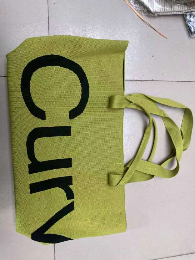 New Model Simple Large Capacity Shoulder-Back Casual Travel Handbag for Ladies - Ladies' Style Curved Letter Canvas Travel Bag 60X55cm