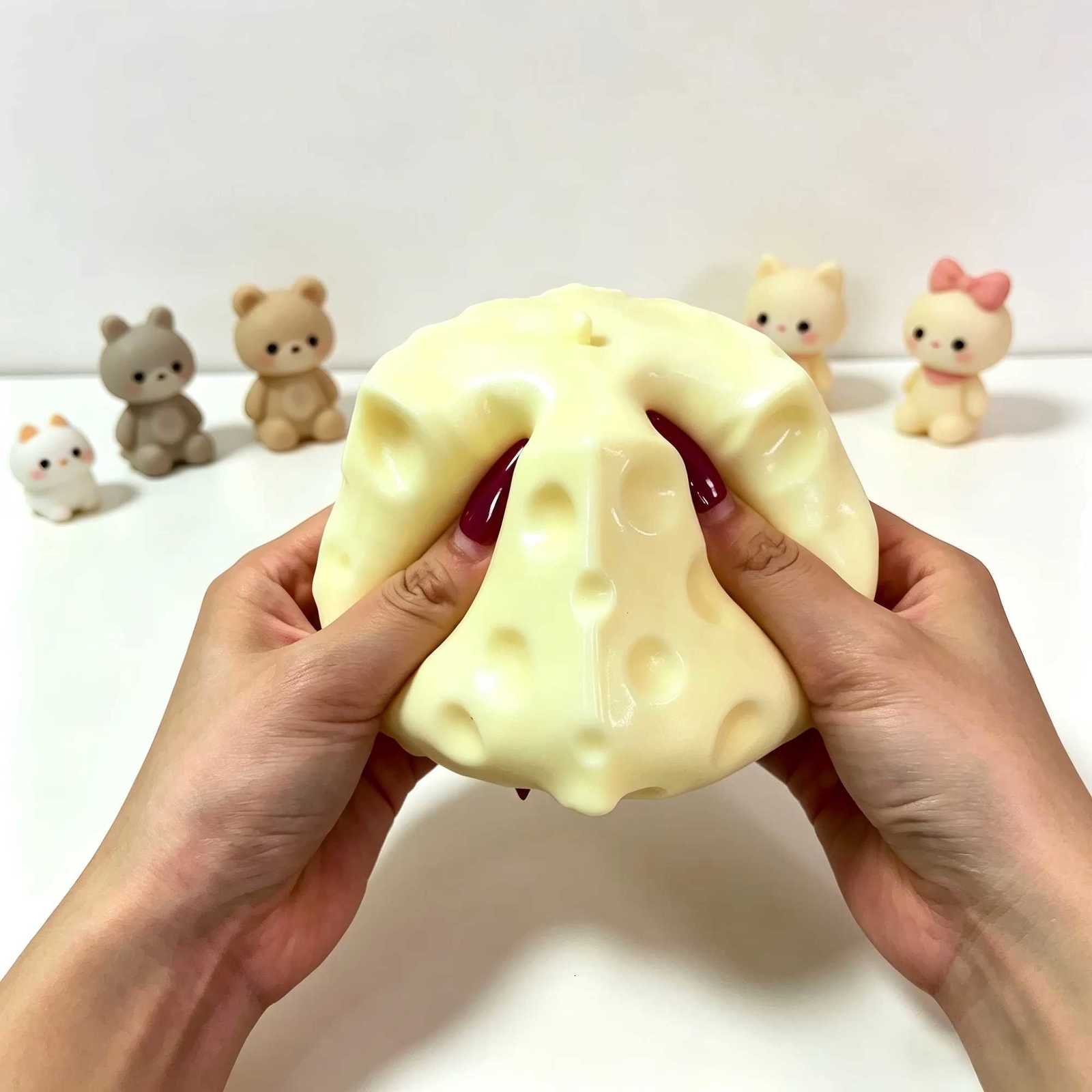 Large Cheese Cube Decompression Ball Moldable Non-Bounce Squishy Toy ASMR Sensory Calming Gift for Kids Adults M260521