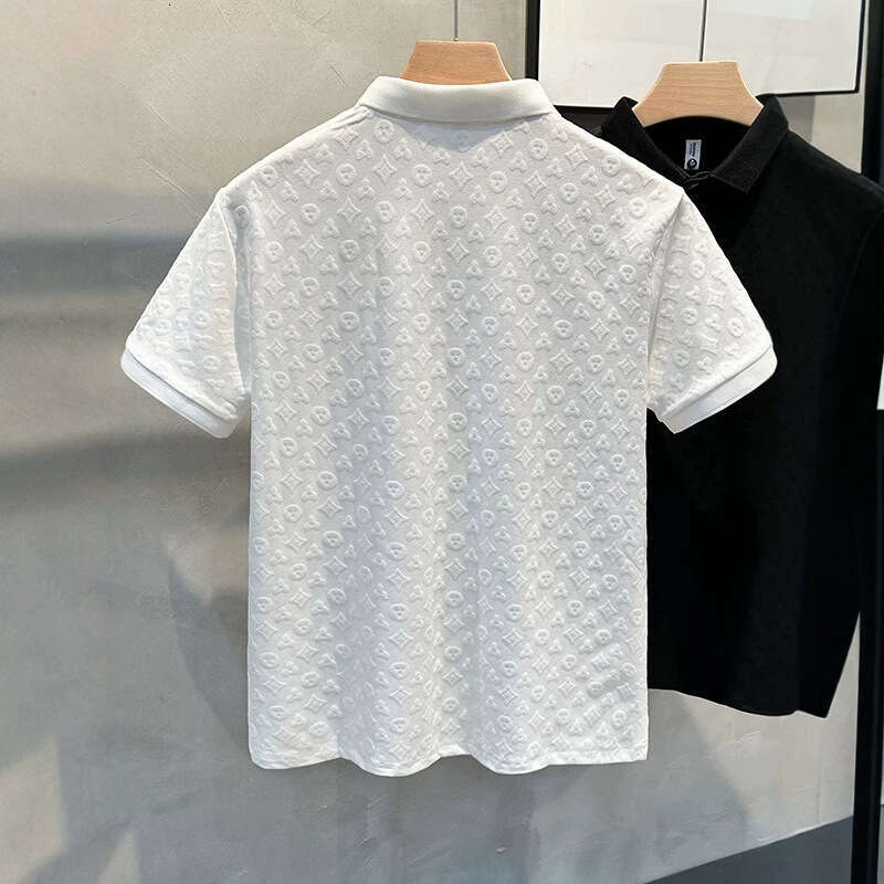 New 2026 Short-Sleeve Polo Shirt Summer Pure Cotton Light Luxury High-End Old Money Style Men's Collared Top