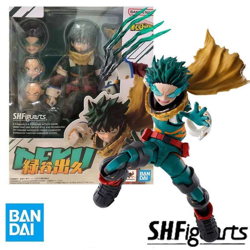In Stock Bandai S.H.Figuarts SHF My Hero Academia deku Anime Action Fighter Finished Model Toy gift for Children kid 26Y0521