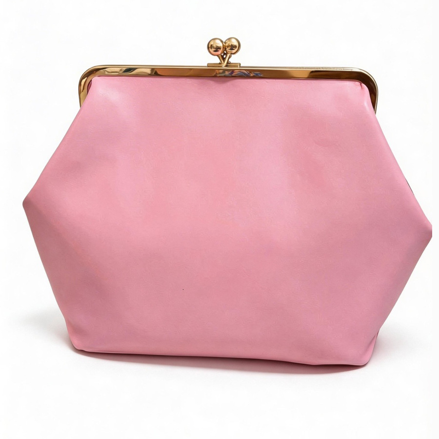 Designer Bag Luxury large kiss-lock clutch 2026 new model handbag, same style as used in designer runway shows, women's shoulder bag