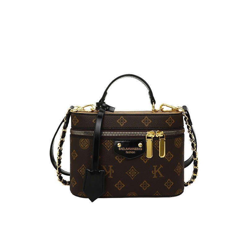 Women's New Korean Fashion Elegant Retro Chain Box High-end Versatile Shoulder Crossbody Bag0