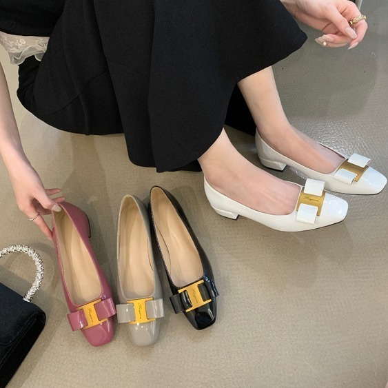 Square to e Womens Shoes Spring/Summer Flat 23 Autumn Black Shoes Four Seasons Boat Shoes Plus Size Womens Shoes 240611 - view 6