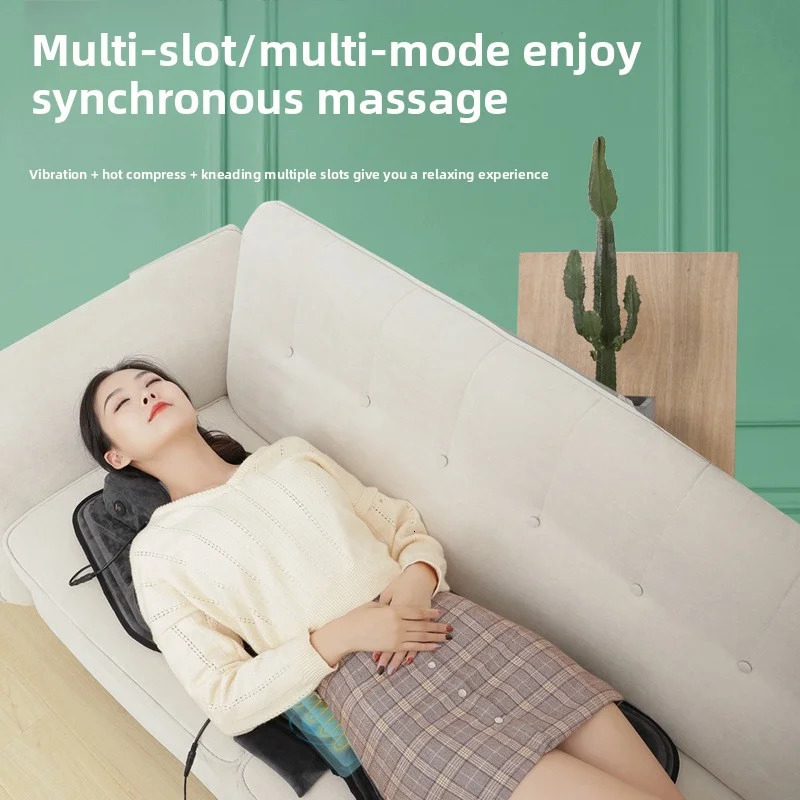 Car Massage Seat Cushion With Heating and Vibrating Lumbar Airbag Back Massage Chair Cushion With Manual Control Home Office Use 260520 - view 4
