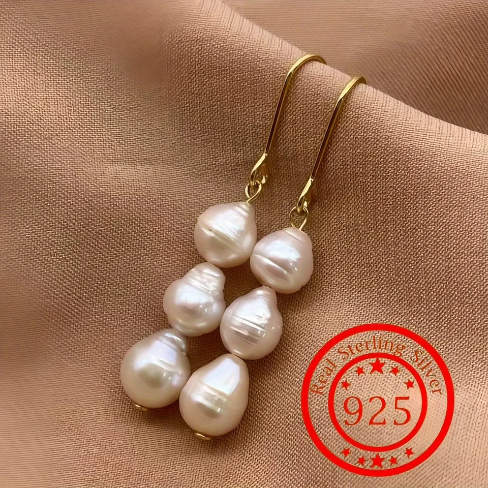 Fashion Wedding Jewelry Earrings Silver Pearl Earrings Minimalist Style Womens Earrings The First Choice For Giving Gifts260521 - view 5