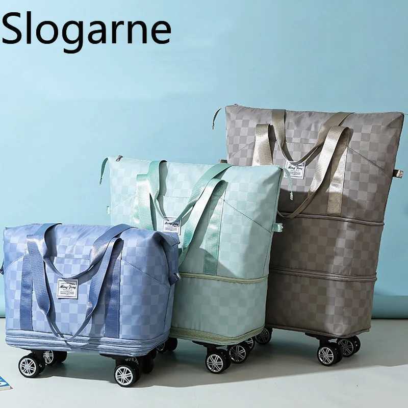 New Large Capacity Travel Bag with 4 Wheels Unisex Women Luggage Bags Men Universal Travel Duffels Wheels Wateproof Bags HandbagR260521