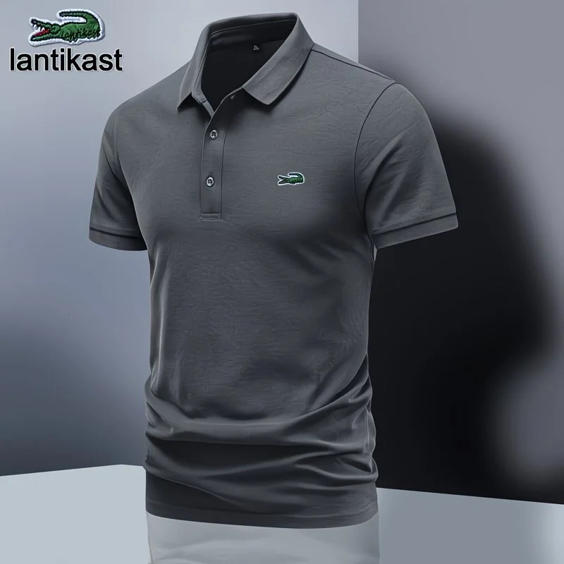 Noble Crocodile design polo shirt 2026 summer new arrival mens short sleeves sports casual breathable turn down collar fashion T-shirt