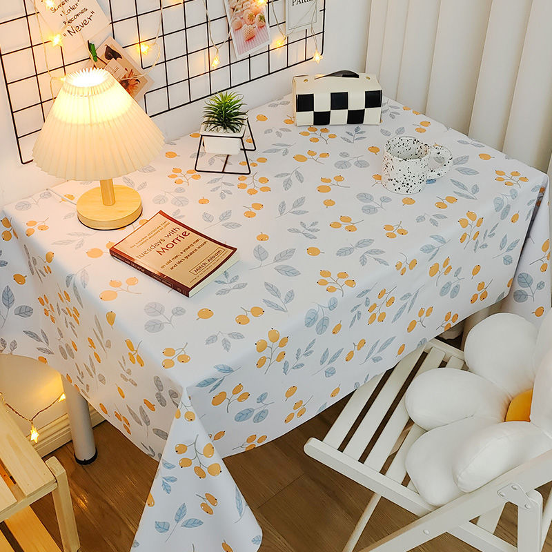 YL-38678 Custom PVC tablecloth, waterproof and oil-proof, desk decoration, dustproof tablecloth, coffee table mat