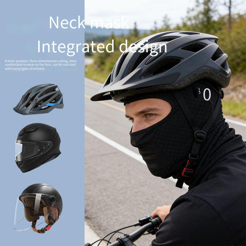 Custom white reflective logo motorcycle hood breathable lightweight riding mask skin-friendly material high elastic high quality ski mask set.