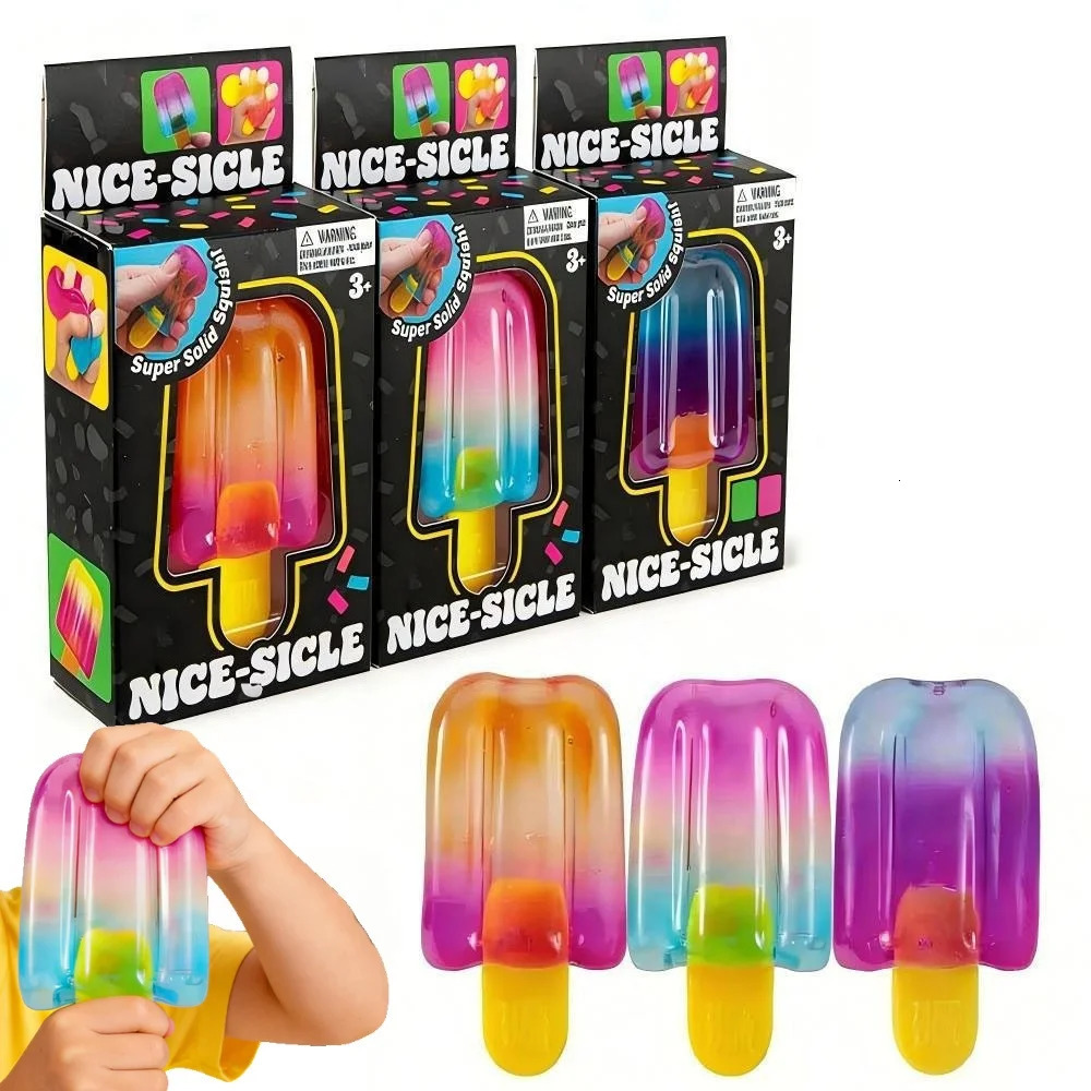 13pcs Ice Cream Squishy Squeeze Toy Nice Cube Sensory Fidget Portable Stress Relief Gadget for Office Home Daily Relax w260522