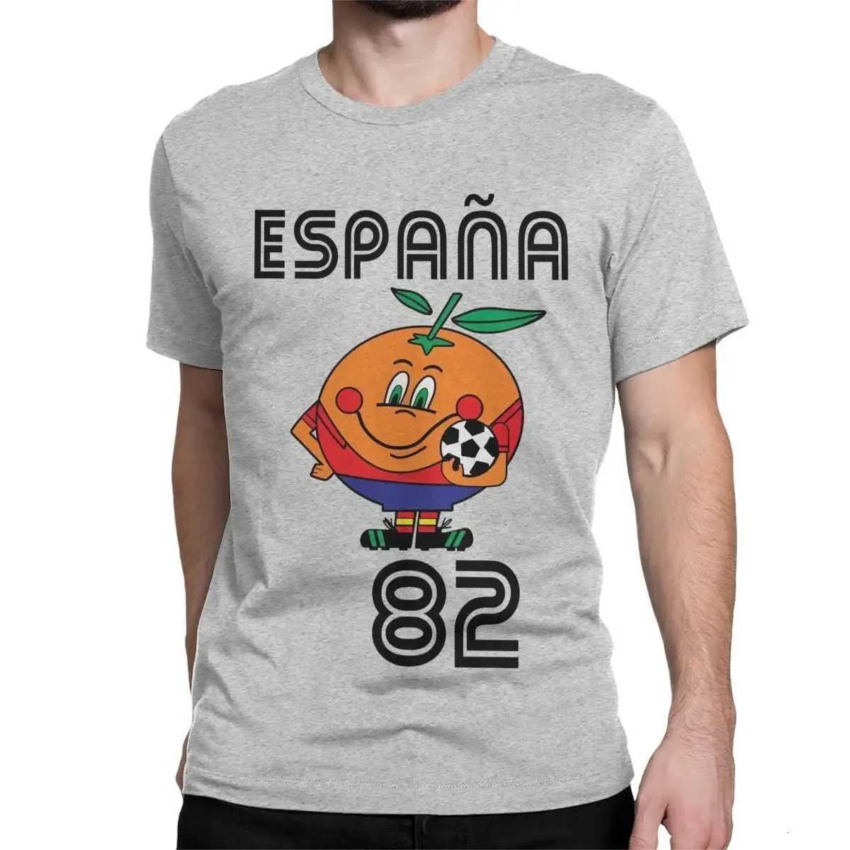 Naranjito T-shirt Mens Round Neck Spain 82 Spanish Mascot 1982 Football T-shirt Top H260522