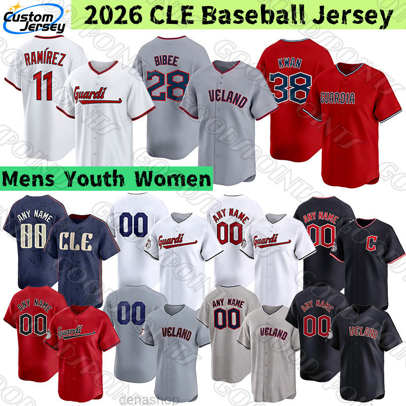 Clevelands Guardians jersey Jose Ramirez Carlos Santana Steven Kwan Tanner Bibee Cade Smith Bo Naylor Hunter Gaddis Chase DeLauter Jones guardian Base