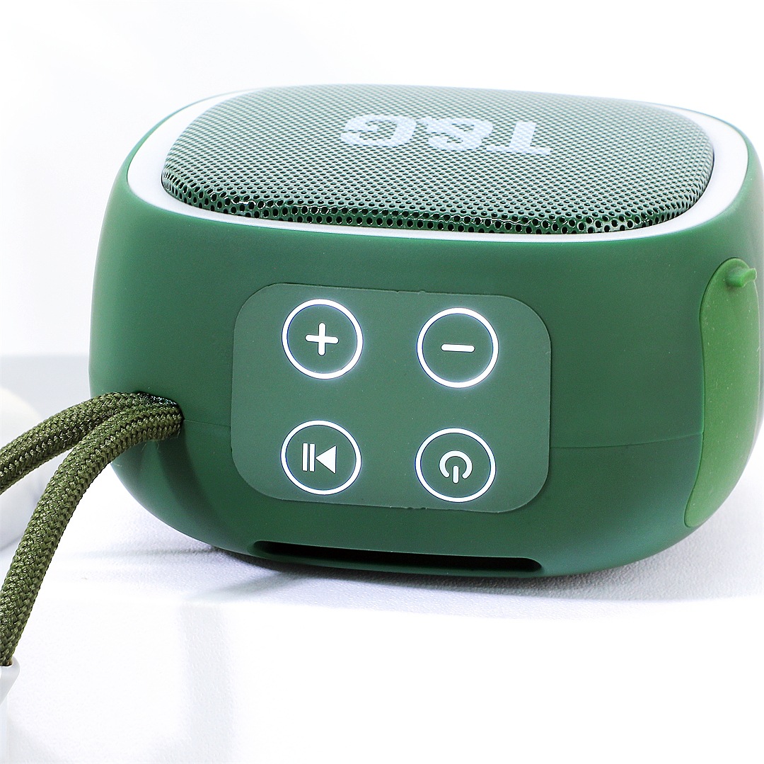 TG659 Portable Wireless Speaker Mini Wireless Stereo Sound Box with FM Radio TF Card Hands-Free Call for Outdoor Travel Home