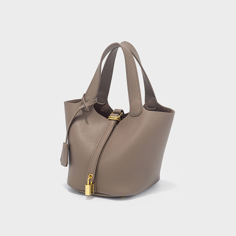 Designer Vegetable Basket Hot Sale New Lychee Pattern Handbag Light Luxury Niche High End Bucket Bag Wholesale - view 3