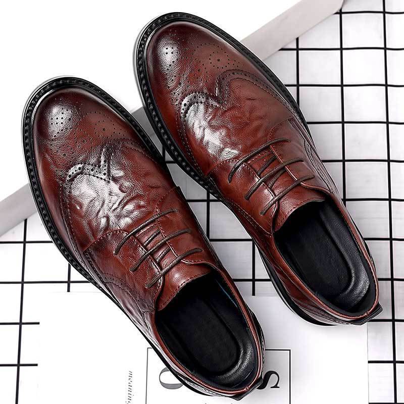 Classic Business Shoes Men Brogues Formal Leather Shoes For Men High Quality Social Party Shoes Mens Dress Shoes 260428