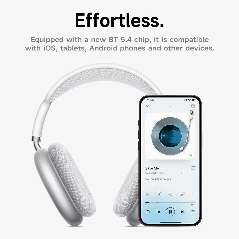 HOCO W65 Plus ANC Noise Reduction Bluetooth Headphones Over The Ear Wireless Big Earphone Hifi Sounds Sport Headsets With Button C260522