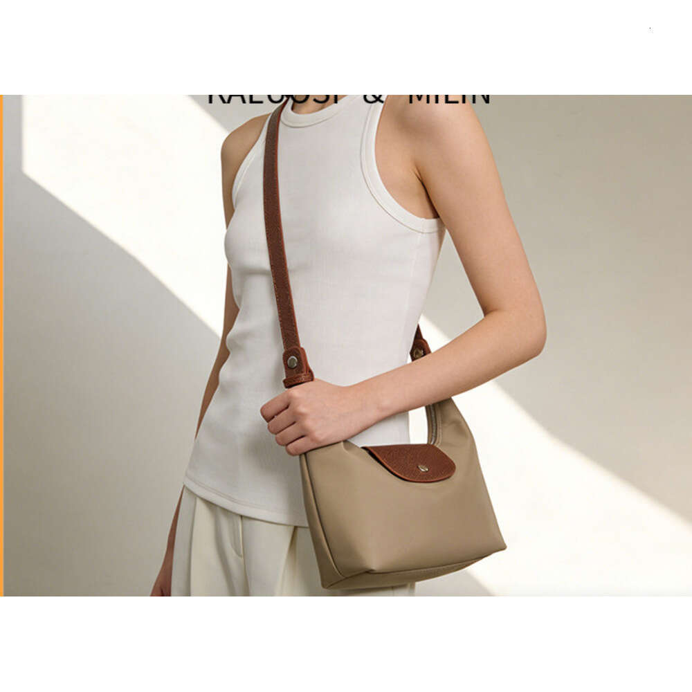 New nylon hand-carried lunch simple, stylish, casual dumpling bag, waterproof and practical shoulder/crossbody bag with flip cover
