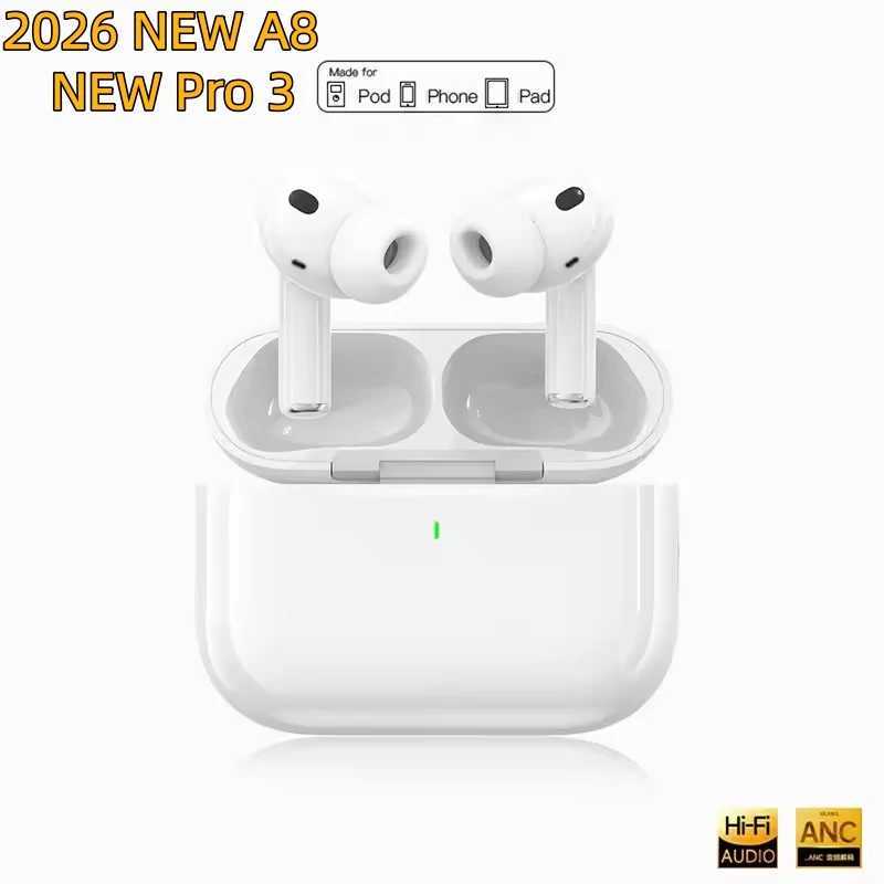 2026 A8 New Pro A3 with ANC TWS Earbuds Bluetooth 53 Noise Cancelling HiFi Sound Low Latency Gaming Headset Sport Earbuds C260522