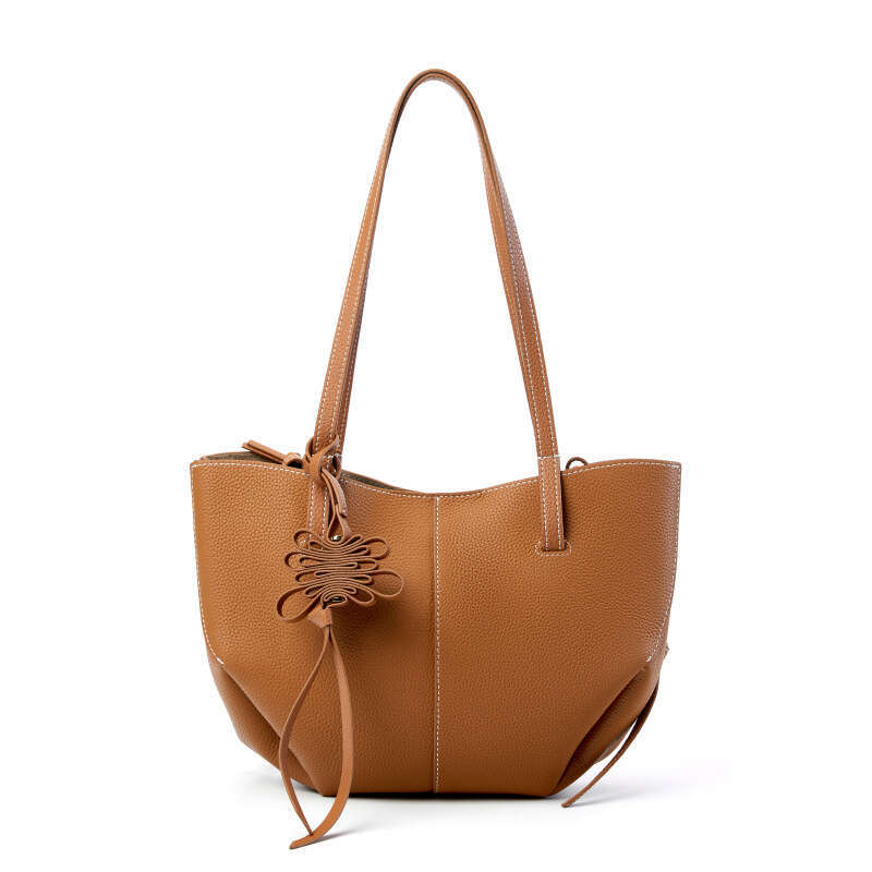 New Korean Style Top Layer Cowhide Underarm Bag Luxury Commuter Large Capacity Crossbody Shoulder Tote Bag SENYY