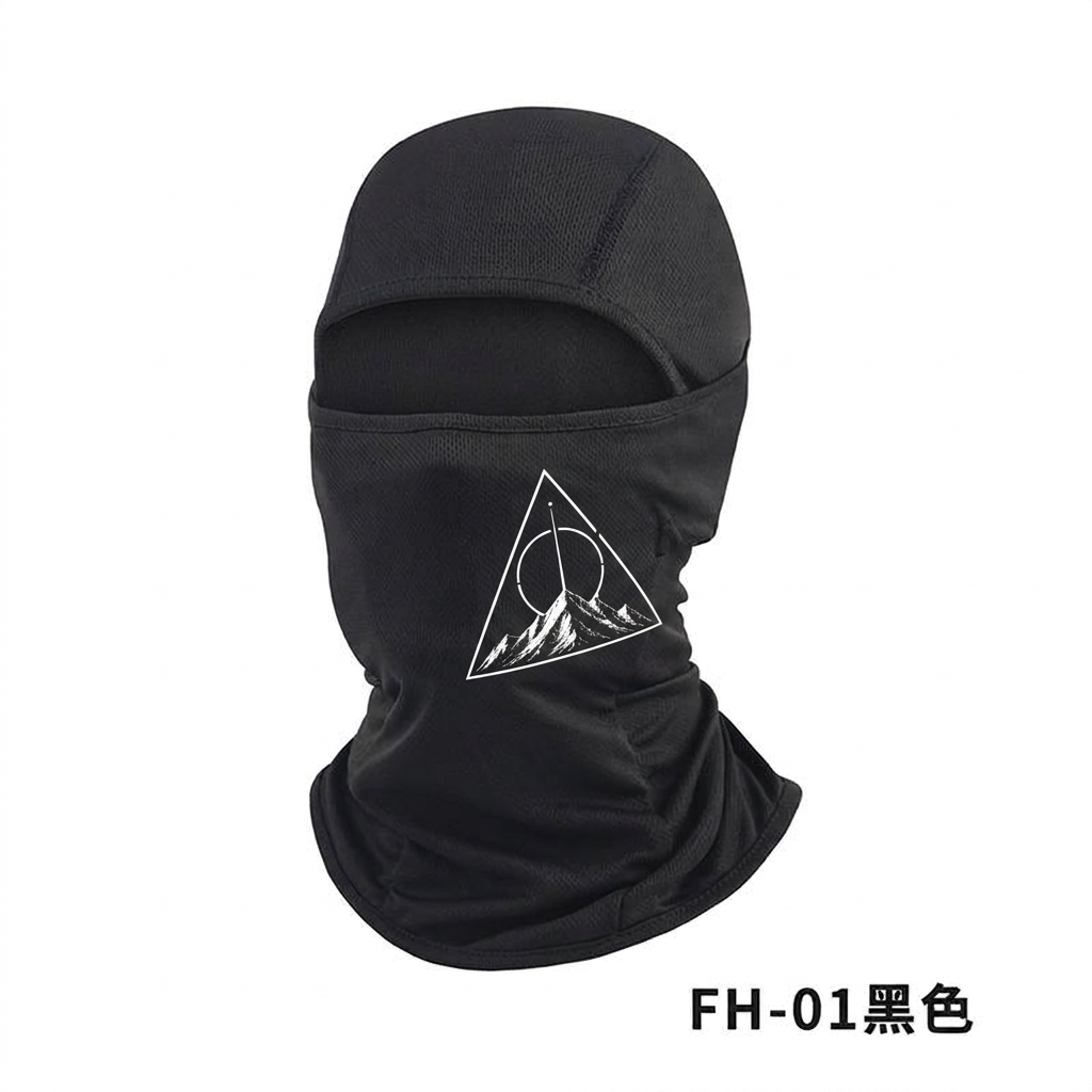 Custom white reflective logo motorcycle hood breathable lightweight riding mask skin-friendly material high elastic high quality ski mask set.