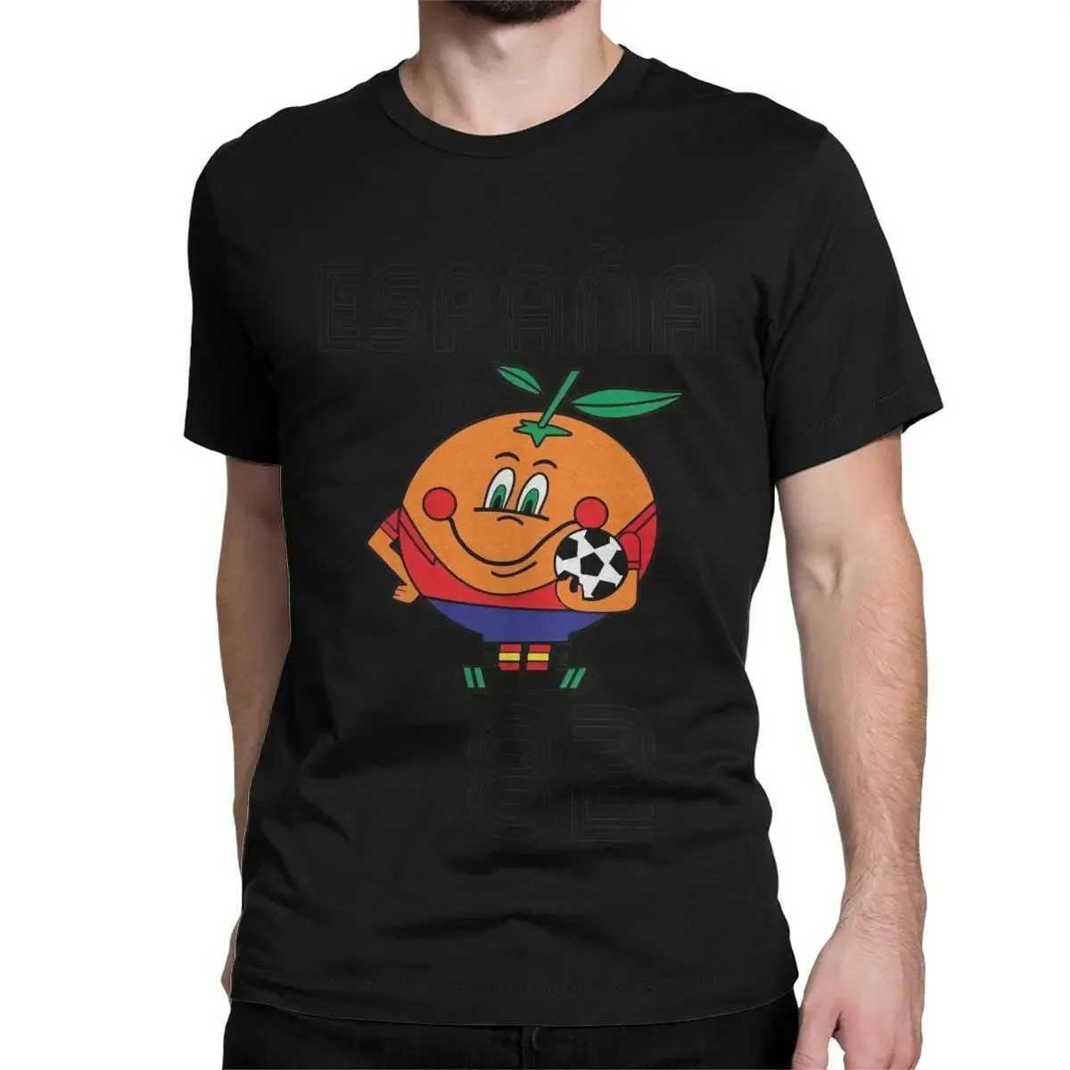 Naranjito T-shirt Mens Round Neck Spain 82 Spanish Mascot 1982 Football T-shirt Top H260522