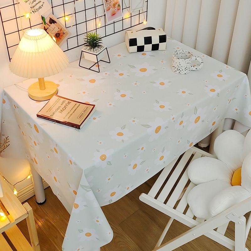 YL-38681 Custom PVC tablecloth, waterproof and oil-proof, desk decoration, dustproof tablecloth, coffee table mat