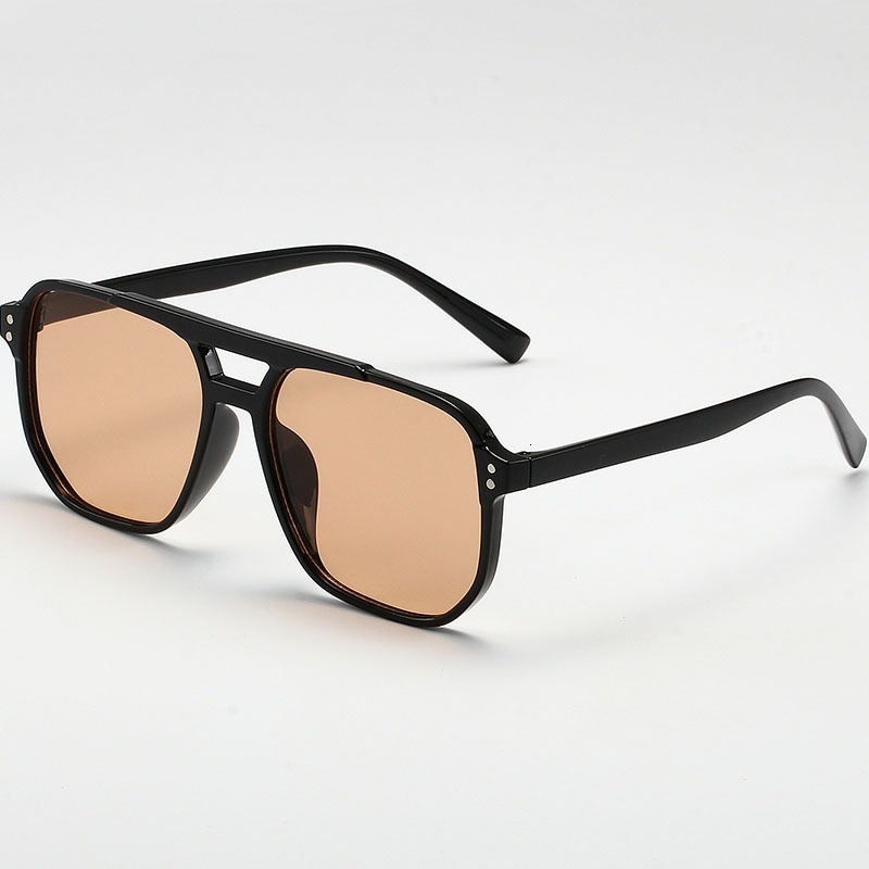 Designer Sunglasses - Retro Double-bridge Sunglasses - Fashionably Simple Large-frame Style - Beach Style - Outdoor Sun Protection - Luxurious Combina