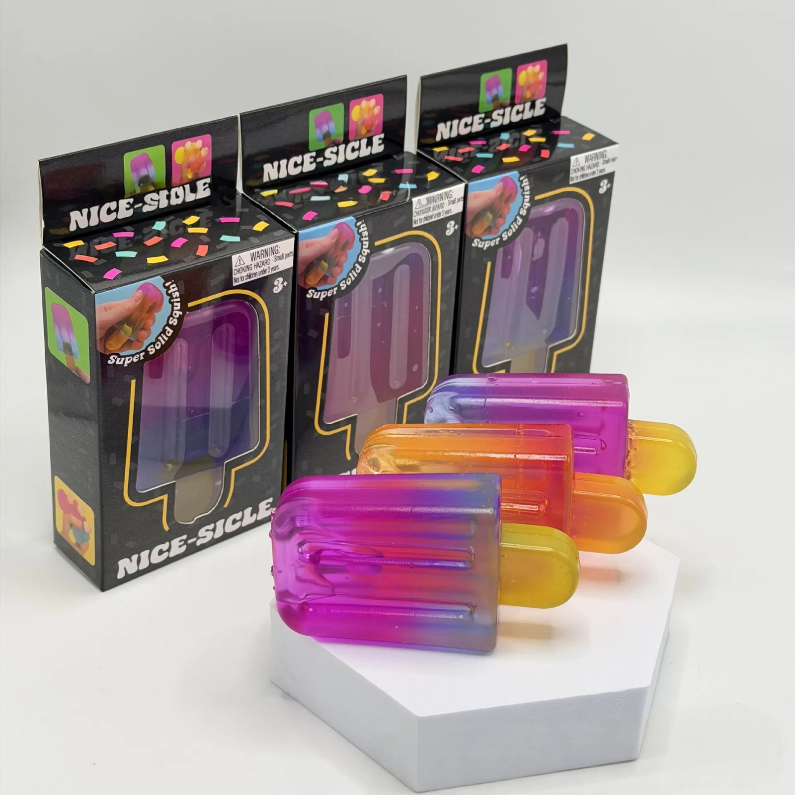 13pcs Ice Cream Squishy Squeeze Toy Nice Cube Sensory Fidget Portable Stress Relief Gadget for Office Home Daily Relax w260522