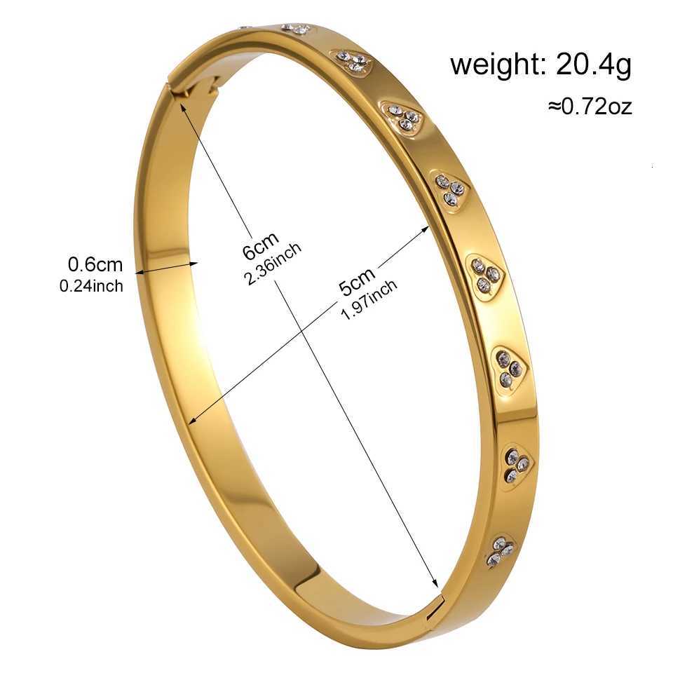 Yupsk 1/3pcs Gold Color Buling CZ Rhinestone Heart Tennis Bracelets for Women Trendy Versatile Stackable Jewelry H260522 - view 7