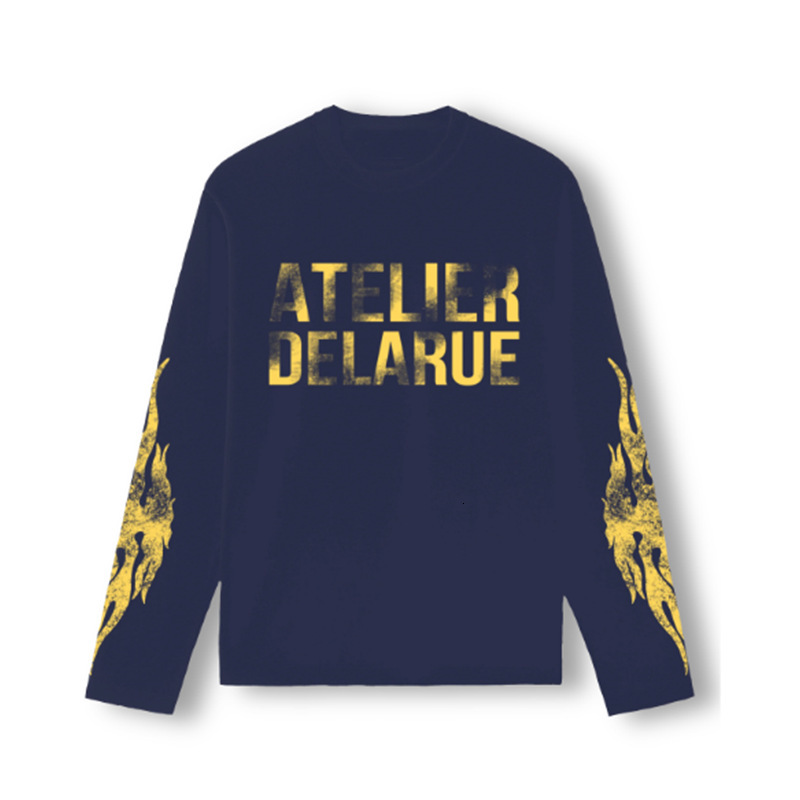 designer Vintage letter print trendy street fashion Harajuku punk unisex casual loose long-sleeve top T-shirt - view 7