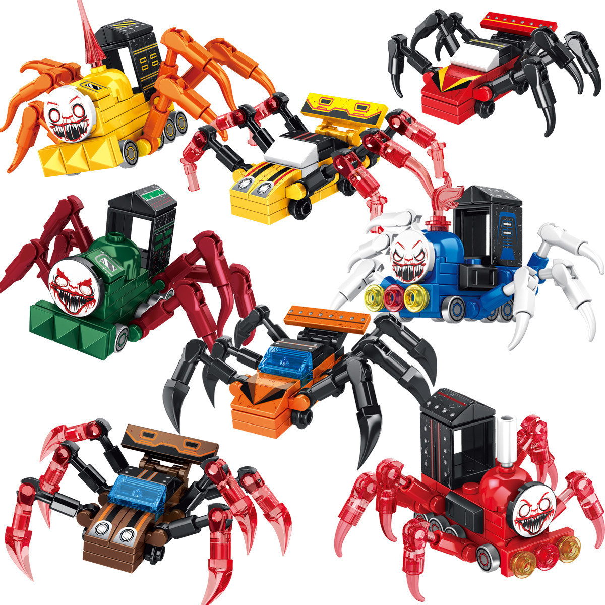 Game ChooChoo Charles Building Blocks Demonic Spider Train Animal Monster Figures Bricks MOC Toys For Children Gifts 250918